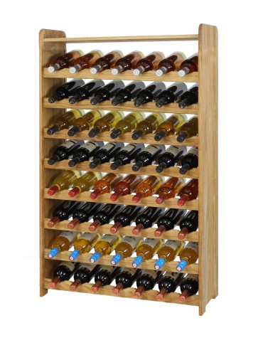 Regały - Dębowy Regał na Wino z Półką RW-22/56 butelek/ Olejowany - product 3