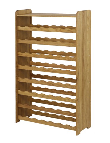 Regały - Dębowy Regał na Wino z Półką RW-22/56 butelek/ Olejowany - product 6