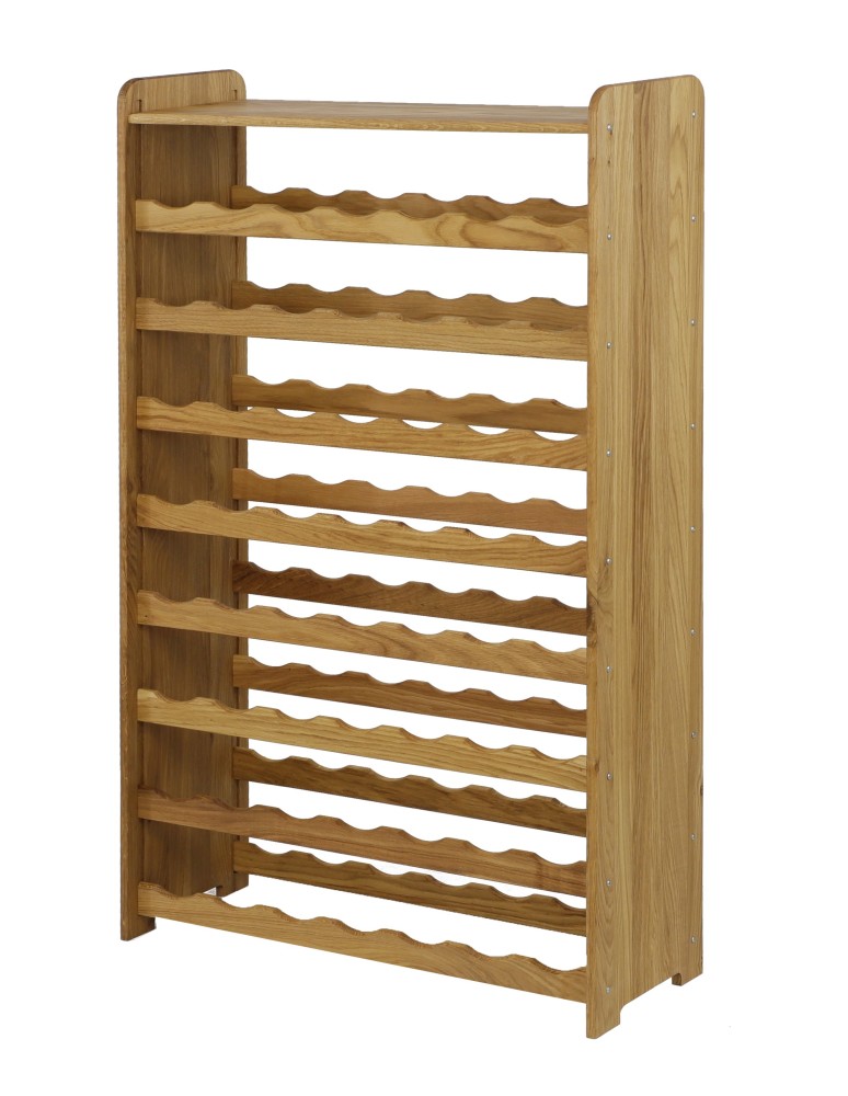 Regały - Dębowy Regał na Wino z Półką RW-22/56 butelek/ Olejowany - product b2b.wamar.biz 6