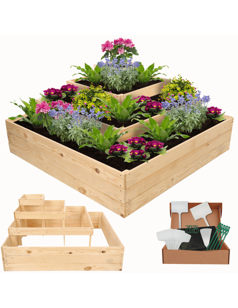 Uprawowe skrzynie ogrodowe- Warzywniaki- skrzynia do uprawy - Narożna skrzynia drewniana warzywnik zielnik 54x120x120 GRATISY WYSOKA ECO - produkt b2b.wamar.biz 1