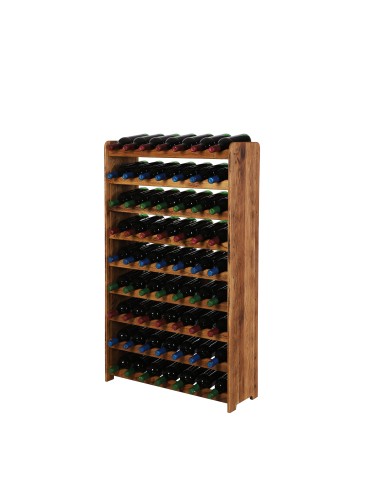 Regały - Dębowy Regał na Wino RW-22/63 butelki/ Opalany Olej - product 4