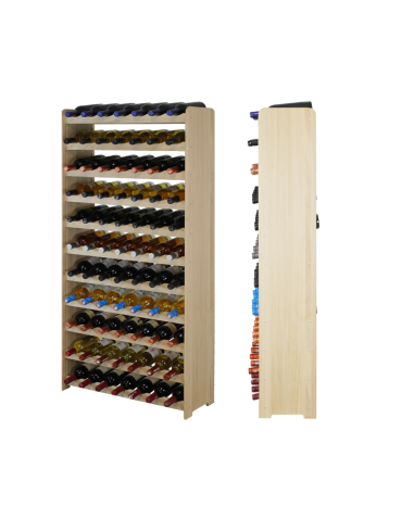 Dębowy Regał na Wino RW-22/77 butelek/ Naturalny