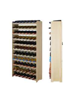 Dębowy Regał na Wino RW-22/77 butelek/ Naturalny