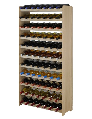 Regały - Dębowy Regał na Wino RW-22/77 butelek/ Naturalny - produkt 6