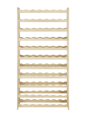 Regały - Dębowy Regał na Wino RW-22/77 butelek/ Naturalny - produkt 7