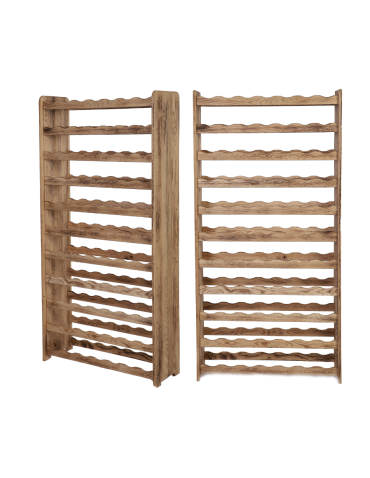 Dębowy Regał na Wino RW-22/77 butelek/ Opalany