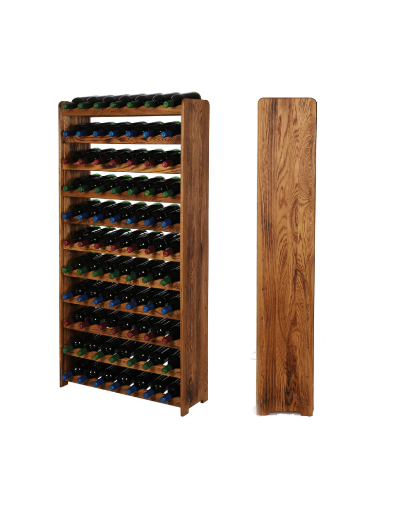 Regały - Dębowy Regał na Wino RW-22/77 butelek/ Opalany Olej - product b2b.wamar.biz 1