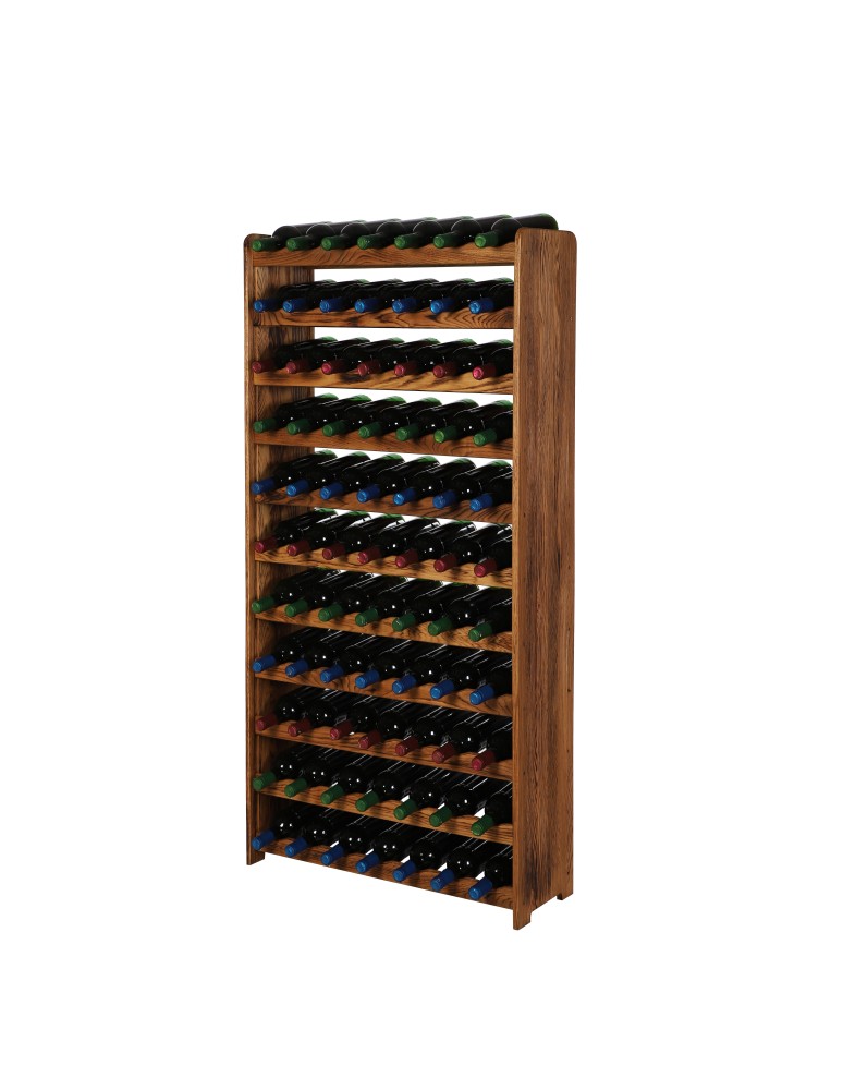 Regały - Dębowy Regał na Wino RW-22/77 butelek/ Opalany Olej - product b2b.wamar.biz 5