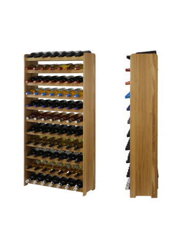 Dębowy Regał na Wino RW-22/77 butelek/ Olejowany