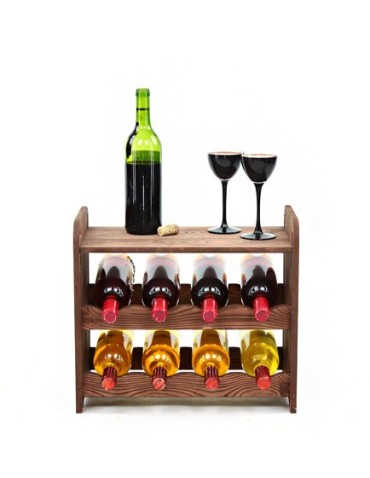 Regały - Regał na wino z półką RW-16 /8 butelek/ - Brązowy Dekor - product 4