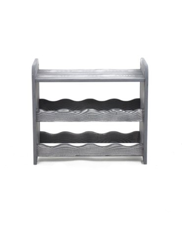 Regały - Regał na wino z półką RW-16 /8 butelek/ - Szary Dekor - product 4