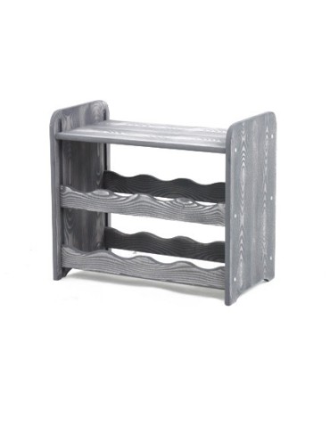 Regały - Regał na wino z półką RW-16 /8 butelek/ - Szary Dekor - product 5