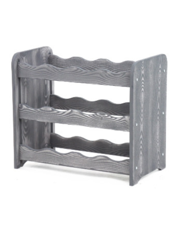 Regał na wino RW-16 /12 butelek/ - Szary Dekor