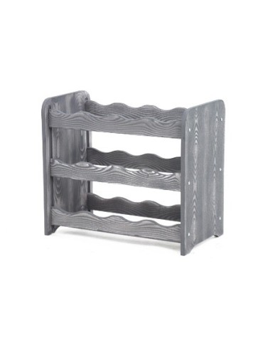 Regały - Regał na wino RW-16 /12 butelek/ - Szary Dekor - product 5