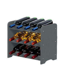 Regał na wino RW-16 /12 butelek/ - Szary