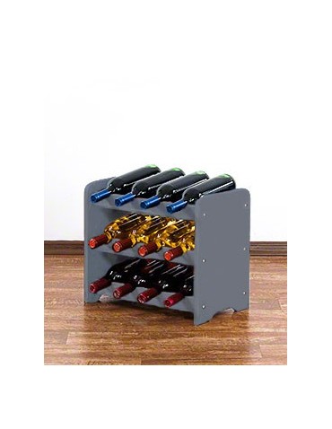 Regały - Regał na wino RW-16 /12 butelek/ - Szary - product 3