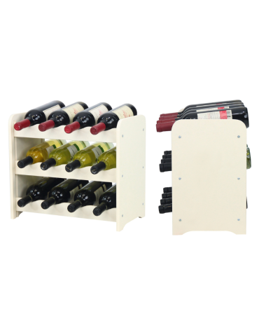 Regał na wino RW-16 /12 butelek/ - Ecru