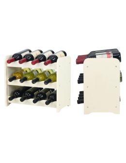 Regał na wino RW-16 /12 butelek/ - Ecru