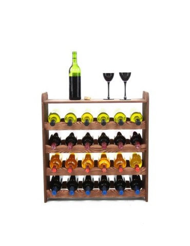 Regały - Regał na wino z półką RW-16 /24 butelki/ - Brązowy Dekor - product 3