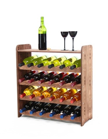 Regały - Regał na wino z półką RW-16 /24 butelki/ - Brązowy Dekor - product 5