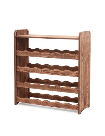 Regały - Regał na wino z półką RW-16 /24 butelki/ - Brązowy Dekor - product 7