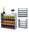 Regał na wino z półką RW-16 /24 butelki/ - Szary Dekor