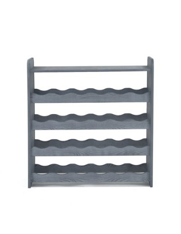 Regały - Regał na wino z półką RW-16 /24 butelki/ - Szary Dekor - product 6