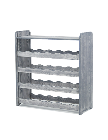 Regały - Regał na wino z półką RW-16 /24 butelki/ - Szary Dekor - product 7