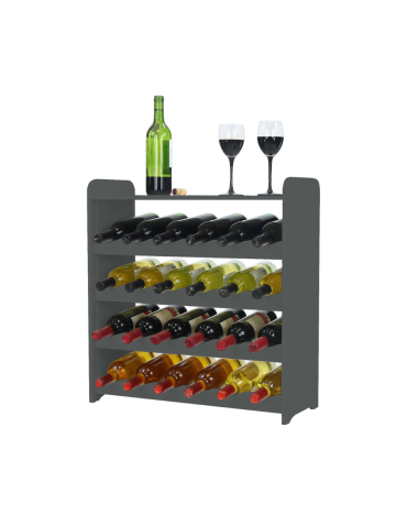 Regał na wino z półką RW-16 /24 butelki/ - Szary