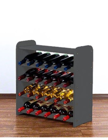 Regały - Regał na wino z półką RW-16 /24 butelki/ - Szary - product 3