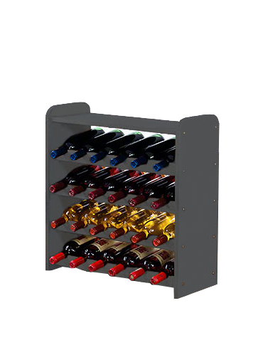 Regały - Regał na wino z półką RW-16 /24 butelki/ - Szary - product 4