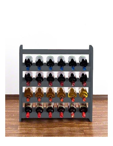 Regały - Regał na wino z półką RW-16 /24 butelki/ - Szary - product 5