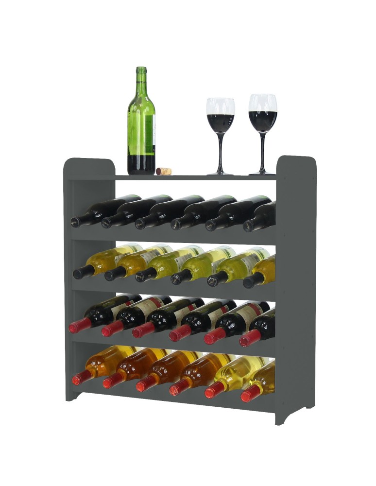 Regały - Regał na wino z półką RW-16 /24 butelki/ - Szary - product b2b.wamar.biz 6