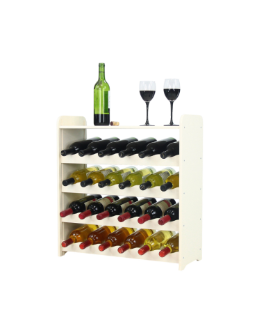 Regał na wino z półką RW-16 /24 butelki/ - Ecru