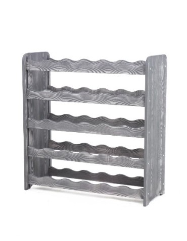 Regały - Regał na wino RW-16 /30 butelek/ - Szary Dekor - product 4