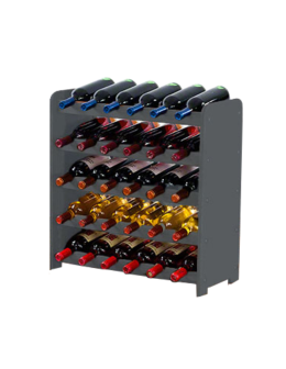 Regał na wino RW-16 /30 butelek/ - Szary
