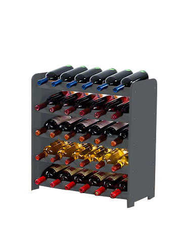 Regały - Regał na wino RW-16 /30 butelek/ - Szary - product 4