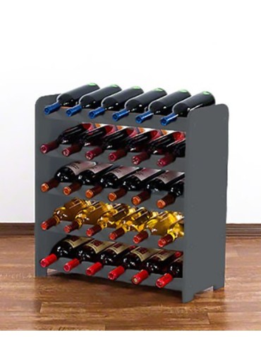 Regały - Regał na wino RW-16 /30 butelek/ - Szary - product 5