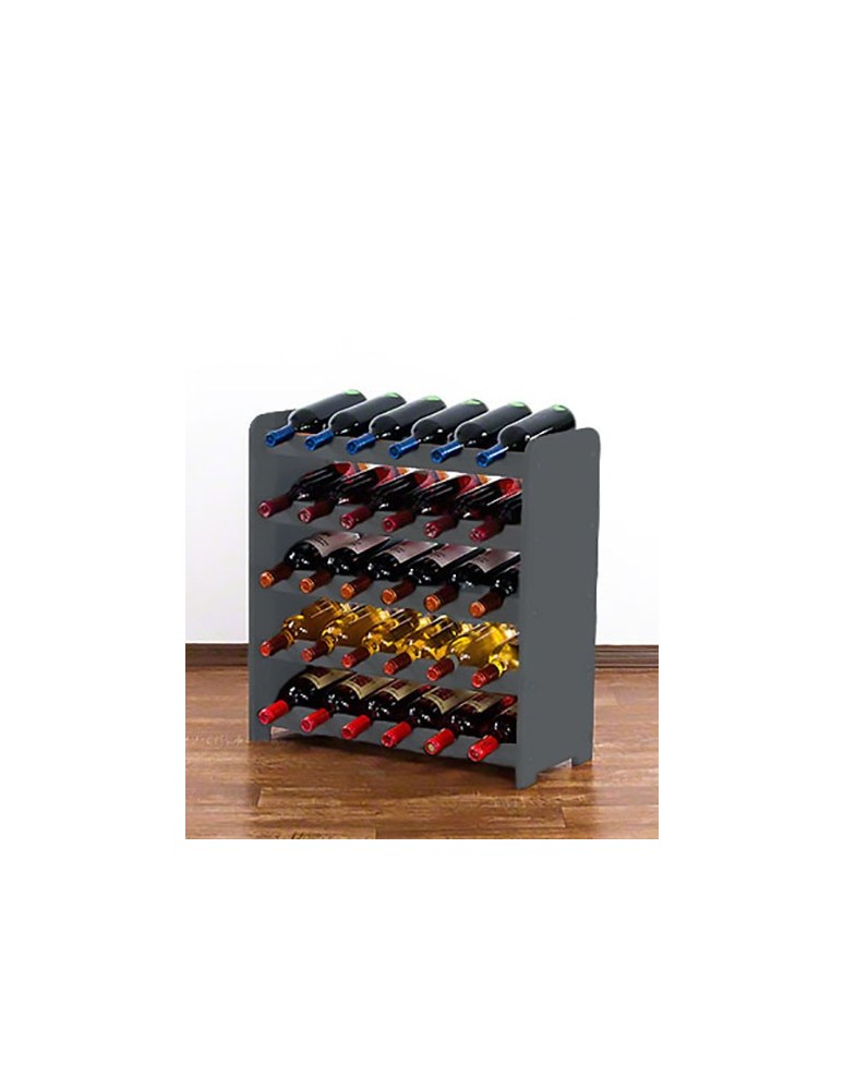 Regały - Regał na wino RW-16 /30 butelek/ - Szary - product b2b.wamar.biz 5