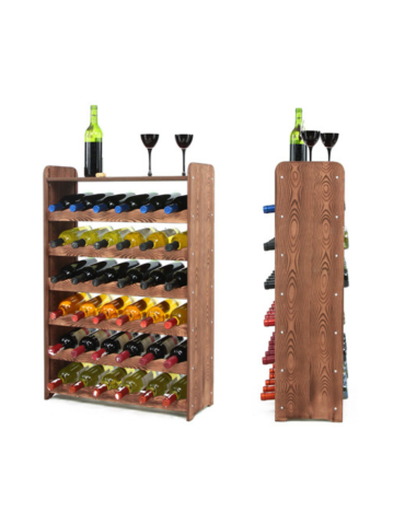 Regał na wino z półką RW-16 /36 butelek/ - Brązowy Dekor