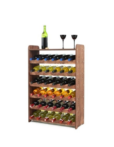 Regały - Regał na wino z półką RW-16 /36 butelek/ - Brązowy Dekor - produkt 6
