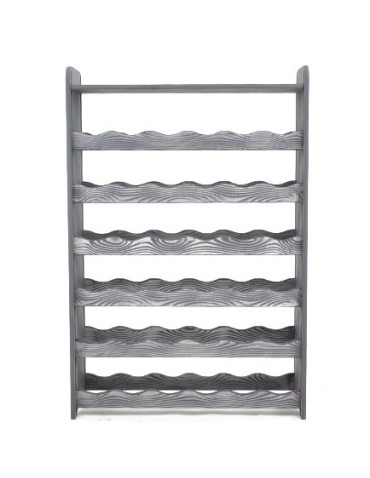 Regały - Regał na wino z półką RW-16 /36 butelek/ - Szary Dekor - product 3