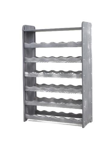 Regały - Regał na wino z półką RW-16 /36 butelek/ - Szary Dekor - product 4