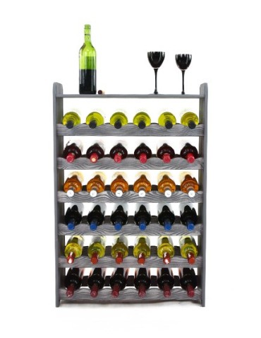 Regały - Regał na wino z półką RW-16 /36 butelek/ - Szary Dekor - product 6