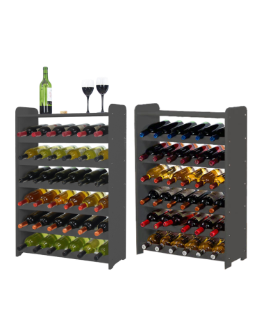 Regał na wino z półką RW-16 /36 butelek/ - Szary