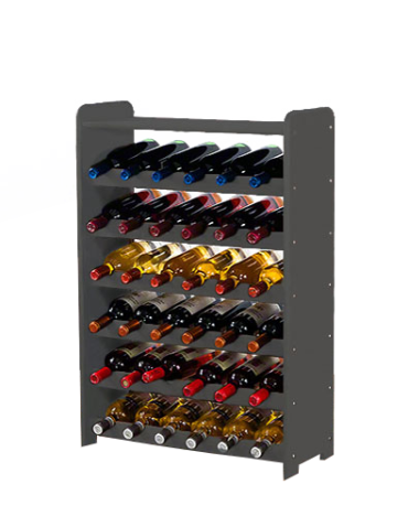 Regały - Regał na wino z półką RW-16 /36 butelek/ - Szary - product 4