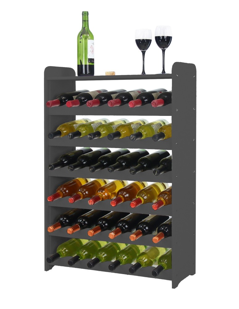 Regały - Regał na wino z półką RW-16 /36 butelek/ - Szary - product b2b.wamar.biz 5