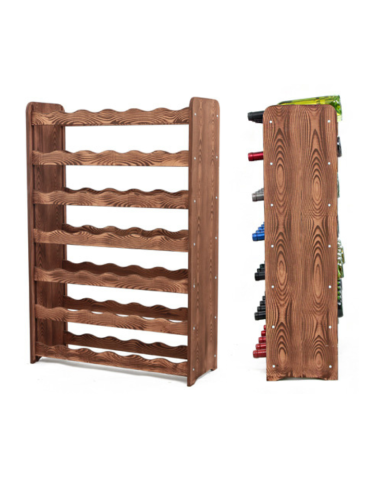 Regał na wino RW-16 /42 butelki/ - Brązowy Dekor