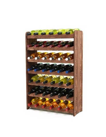 Regały - Regał na wino RW-16 /42 butelki/ - Brązowy Dekor - product 7