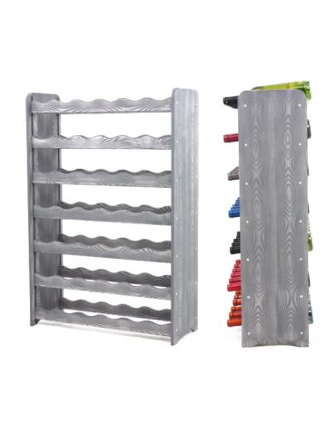 Regał na wino RW-16 /42 butelki/ - Szary Dekor